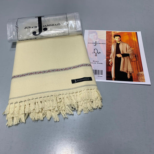 J. PREMIUM WHOOL SHAWL Creamy Special