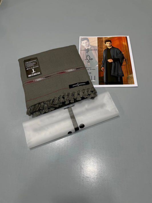 J. PREMIUM WHOOL SHAWL -Grey
