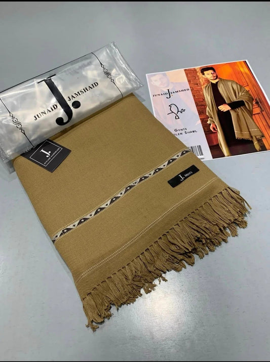 J. PREMIUM WHOOL SHAWL- Biscut